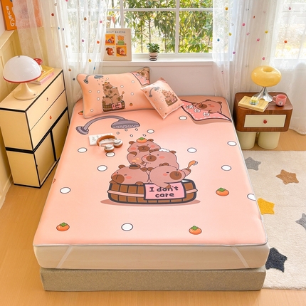 91家纺网 家纺一手货源 找家纺 （总）ds生活馆 2025新款大版卡通牛奶丝凉席