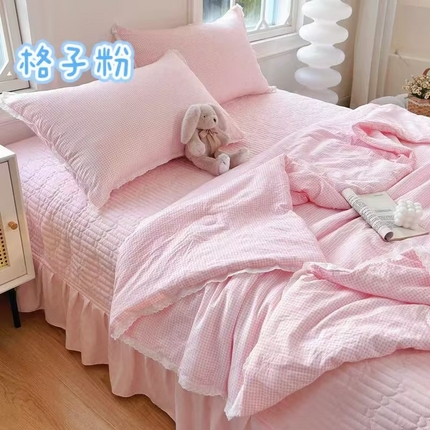 （总）希朵 2025新款云朵棉床盖版夏被四件套