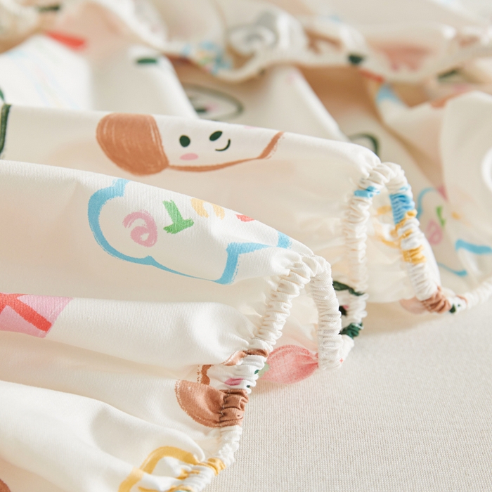 91家纺网 家纺一手货源 找家纺 ds生活馆 2025新款儿童纯棉精梳棉系列单床笠 小狗熊猫