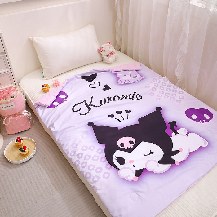 91家纺网 家纺一手货源 找家纺 2025新款三丽鸥正版授权库洛米儿童大版夏被夏凉被凉感天丝空调被夏凉被幼儿园午睡凉席夏被三件套 库洛米-魔法