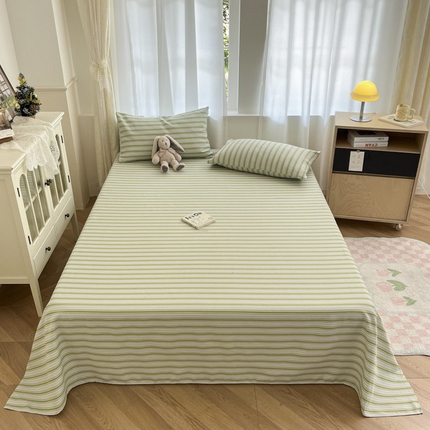 91家纺网 家纺一手货源 找家纺 总 新印象 2025新款原棉包边工艺款老粗布床单三件套