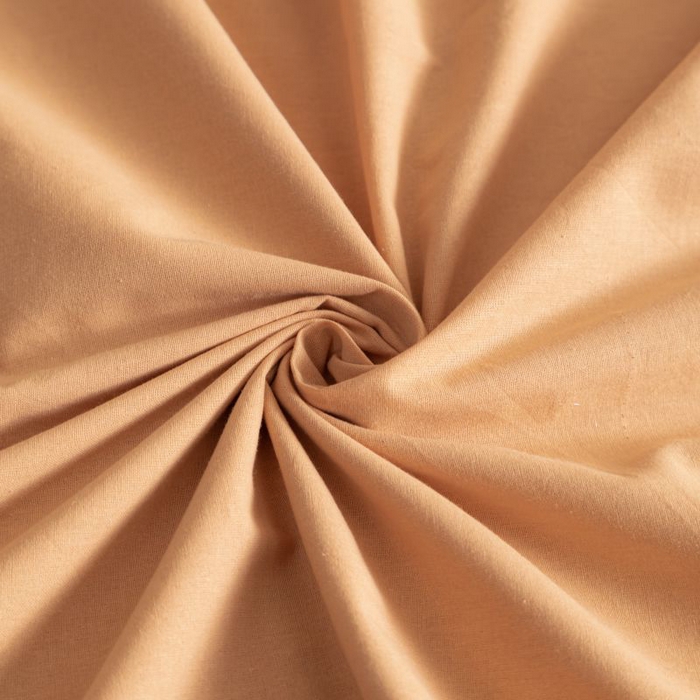 91家纺网 家纺一手货源 找家纺 恋之语 2025新款90克纯色双拼四件套 奶油橙+卡其灰