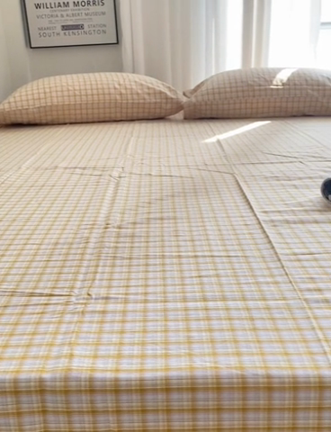 91家纺网 家纺一手货源 找家纺 艾咪-Amy ntmy 2025新款全棉纯棉色织水洗棉单品-平铺款 米雅黄