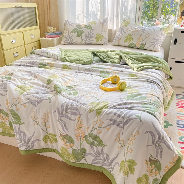 91家纺网 家纺一手货源 找家纺 美澳家纺 2025新款水洗棉印花夏被夏凉被空调被 夏日风情