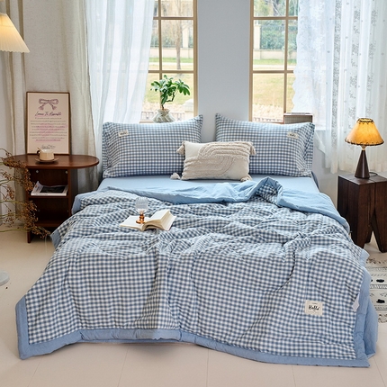 91家纺网 家纺一手货源 找家纺 （总）恋人优选 2025新款纯棉色织水洗夏被