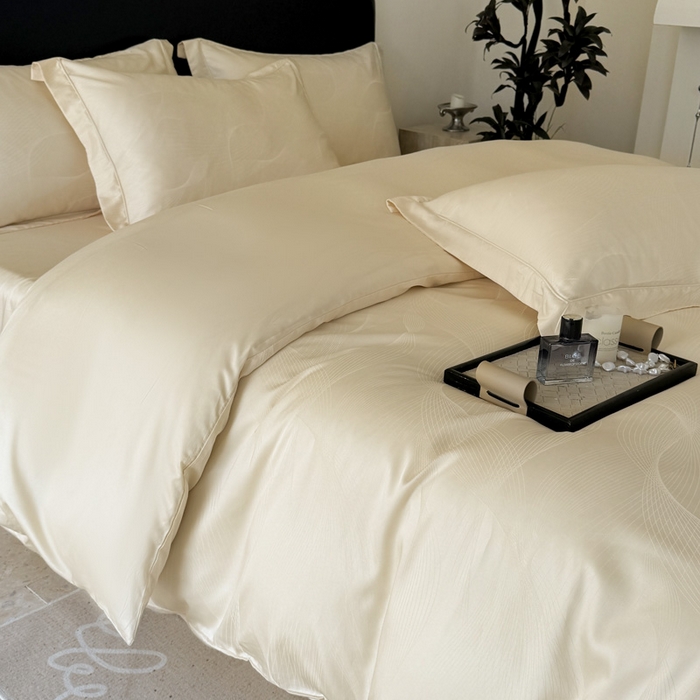 91家纺网 家纺一手货源 找家纺 莱豫家纺 2025新款天丝棉提花四件套 媞娜米