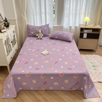 91家纺网 家纺一手货源 找家纺 总 新印象 2025新款原棉包边工艺款老粗布床单三件套