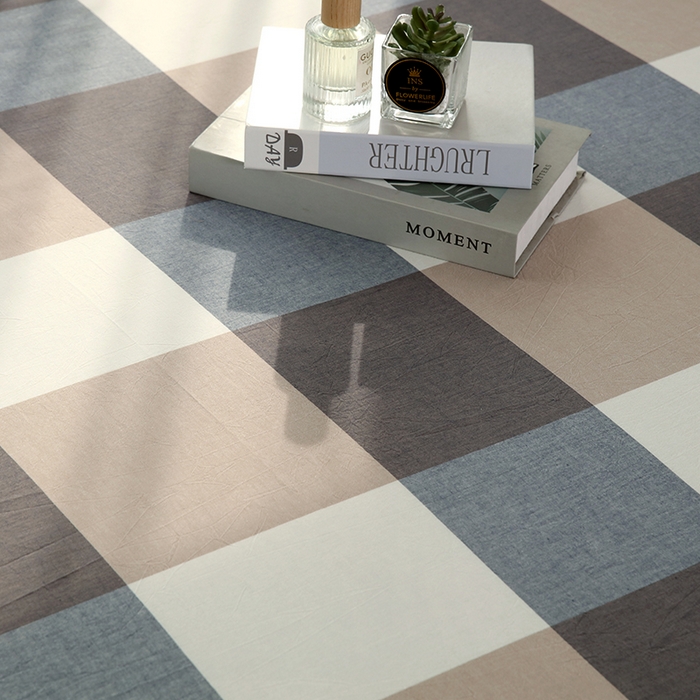 91家纺网 家纺一手货源 找家纺 恋之语 2025新款全棉纯棉色织被套单品单被套被套单件 蓝大格