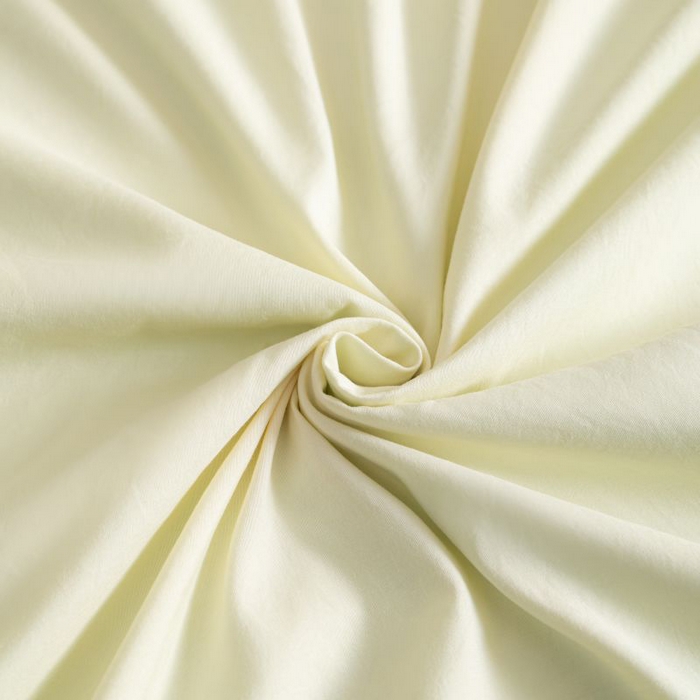 91家纺网 家纺一手货源 找家纺 恋之语 2025新款90克纯色双拼四件套 奶油黄+浅兰