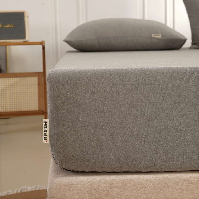 91家纺网 家纺一手货源 找家纺 恋之语 2025新款全棉纯棉色织床笠单品单床笠床笠单件 冰山灰