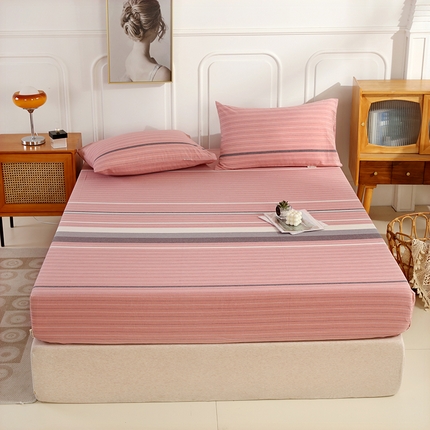 91家纺网 家纺一手货源 找家纺 （总）恋之语 2025新款全棉纯棉色织床笠单品单床笠床笠单件