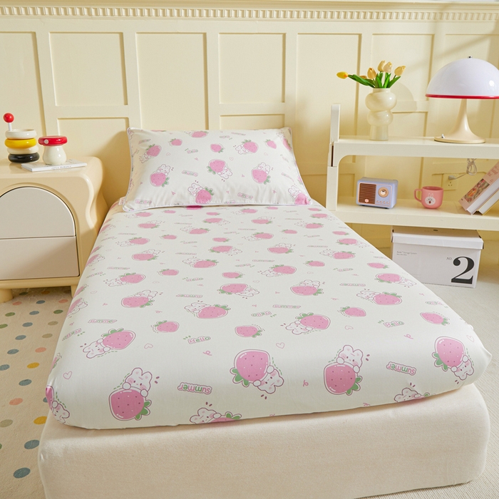 91家纺网 家纺一手货源 找家纺 （总）ds生活馆 2025新款儿童纯棉精梳棉系列单床笠