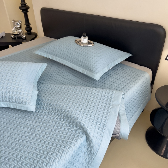 91家纺网 家纺一手货源 找家纺 （总）席世家 2025新款凉感席冰豆豆席子三套件凉席床笠