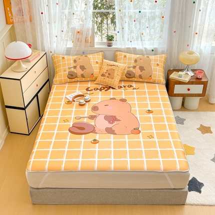 91家纺网 家纺一手货源 找家纺 （总）ds生活馆 2025新款大版卡通牛奶丝凉席