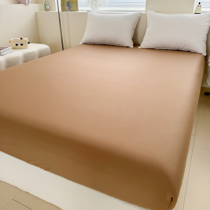 91家纺网 家纺一手货源 找家纺 艾迪尚家纺 2025新款A类纯色双拼长绒棉纯棉刺绣系列单品床笠 床笠单件（有单品 可定制） 驼韵蓝调