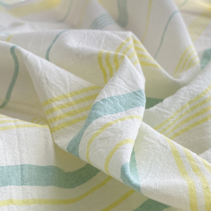 91家纺网 家纺一手货源 找家纺 艾咪-Amy ntmy 2025新款全棉纯棉色织水洗棉单品-平铺款 漫悠黄绿