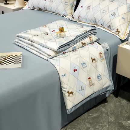 归属2025新款水洗真丝夏被四件套空调被夏凉被 熊先生