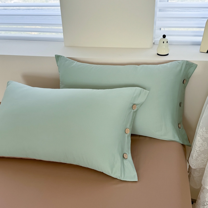 91家纺网 家纺一手货源 找家纺 艾迪尚家纺 2025新款A类纯色双拼长绒棉纯棉刺绣系列单品被套 被套单件（有单品 可定制） 绿沁杏语