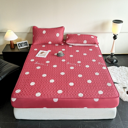 91家纺网 家纺一手货源 找家纺 （总）可恩欣 爆款加厚乳胶凉席床笠三件套可单卖可组合凉感丝夏被四件套