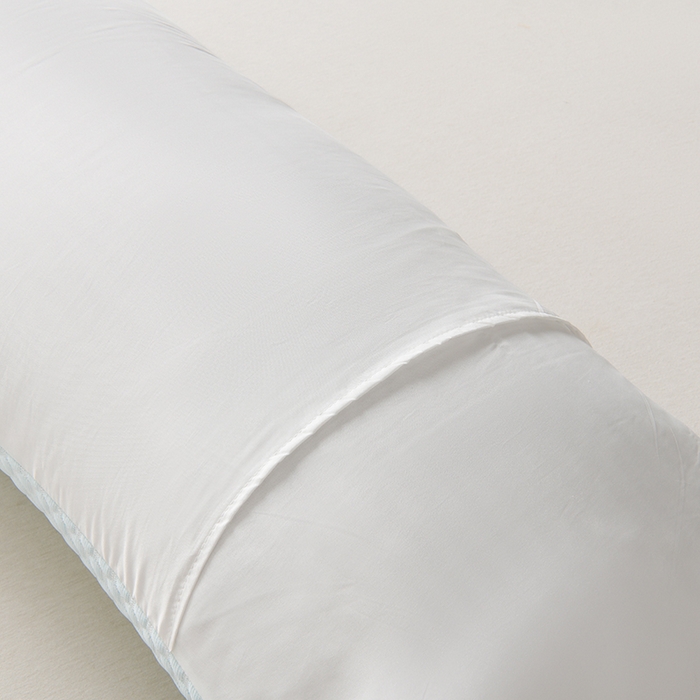 91家纺网 家纺一手货源 找家纺 艾兜坊 2025新款凉豆豆双人枕套 极简-浅蓝