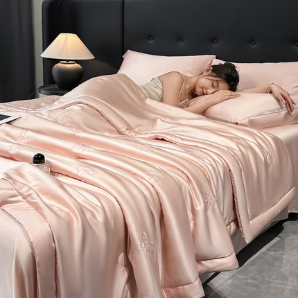 91家纺网 家纺一手货源 找家纺 （总）满羽家纺 2025新款凉感冰丝夏被夏凉被空调被四件套