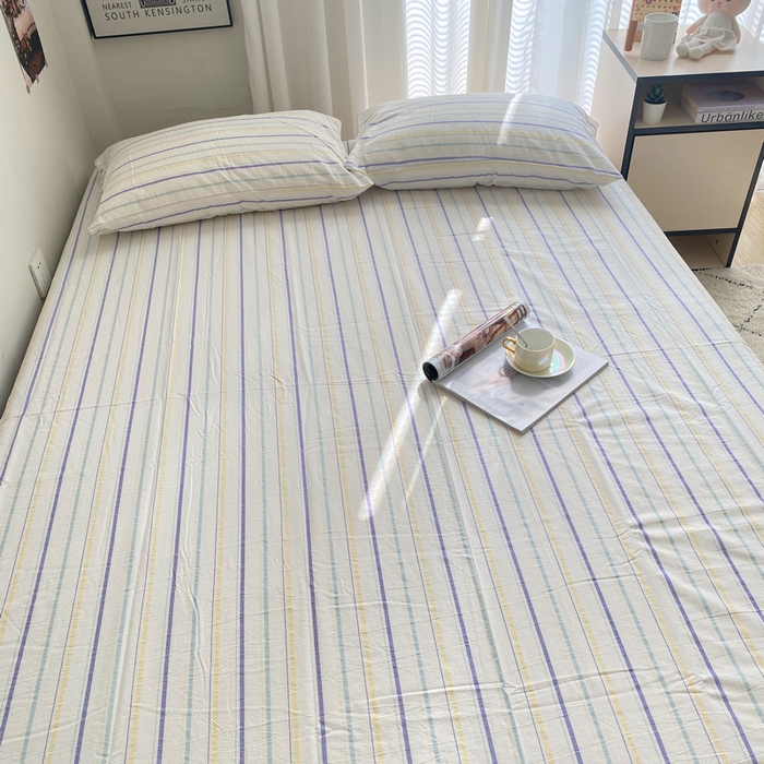 91家纺网 家纺一手货源 找家纺 艾咪-Amy ntmy 2025新款全棉纯棉色织水洗棉单品-平铺款 且乐紫