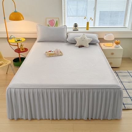 91家纺网 家纺一手货源 找家纺 （总）莱轩席业  2025新款3D凉豆豆床裙款