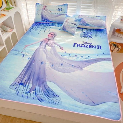 ds生活馆 2025新款大版卡通牛奶丝凉席艾莎女王