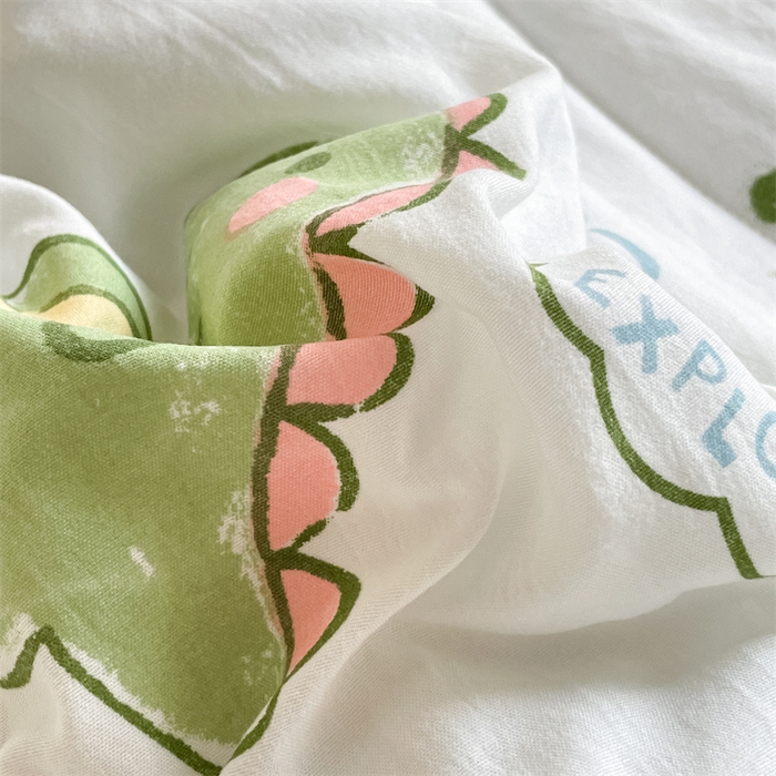 91家纺网 家纺一手货源 找家纺 美澳家纺 2025新款水洗棉印花夏被夏凉被空调被 小恐龙