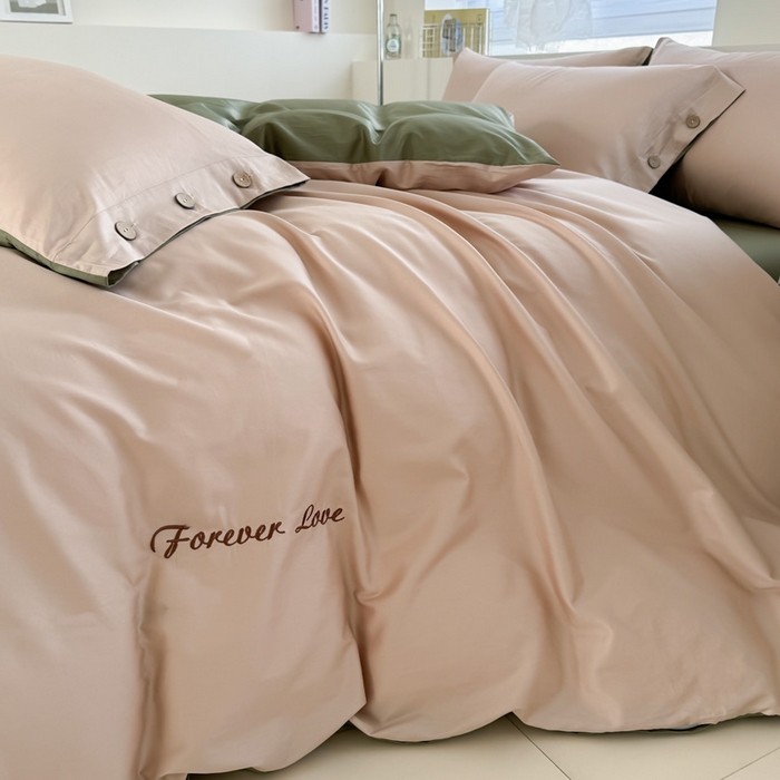 91家纺网 家纺一手货源 找家纺 艾迪尚家纺 2025新款A类纯色双拼长绒棉纯棉刺绣系列单品被套 被套单件（有单品 可定制） 云栖竹语