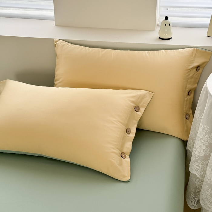 91家纺网 家纺一手货源 找家纺 艾迪尚家纺 2025新款A类纯色双拼长绒棉纯棉刺绣系列单品被套 被套单件（有单品 可定制） 黄芽翠眠