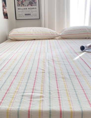 91家纺网 家纺一手货源 找家纺 艾咪-Amy ntmy 2025新款全棉纯棉色织水洗棉单品-平铺款 且乐粉