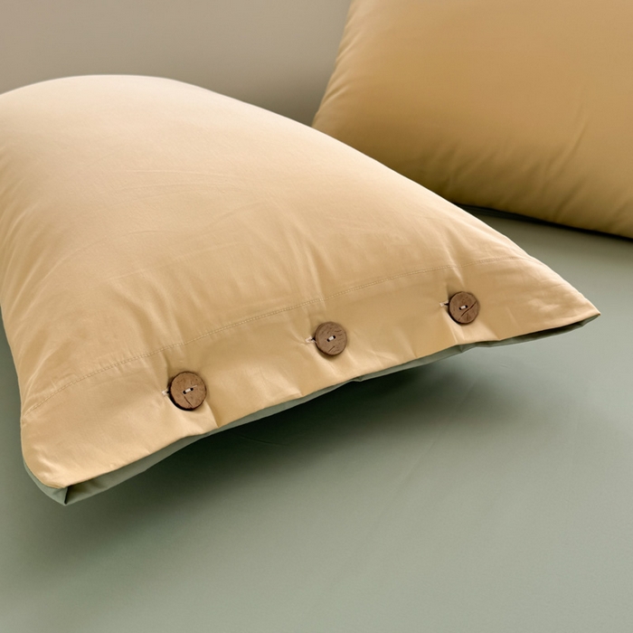 91家纺网 家纺一手货源 找家纺 艾迪尚家纺 2025新款A类纯色双拼长绒棉纯棉刺绣系列单品被套 被套单件（有单品 可定制） 黄芽翠眠