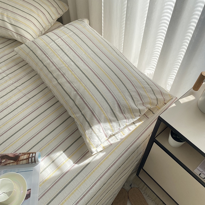 91家纺网 家纺一手货源 找家纺 艾咪-Amy ntmy 2025新款全棉纯棉色织水洗棉单品-平铺款 且乐绿