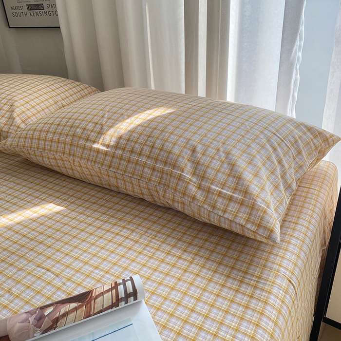 91家纺网 家纺一手货源 找家纺 艾咪-Amy ntmy 2025新款全棉纯棉色织水洗棉单品-平铺款 米雅黄