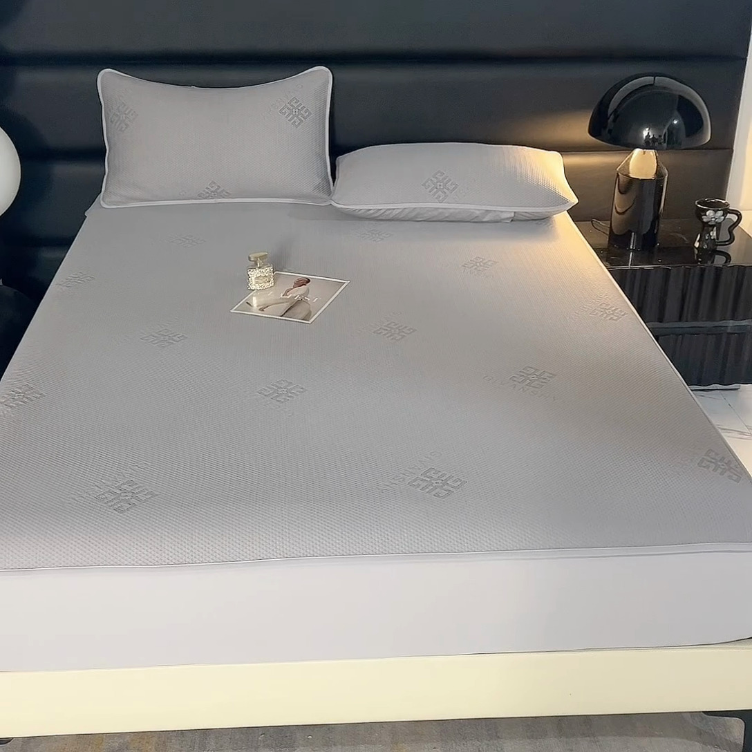 91家纺网 家纺一手货源 找家纺 （总）绒多多 2025新款A类凉感冰豆豆席子凉席床笠款