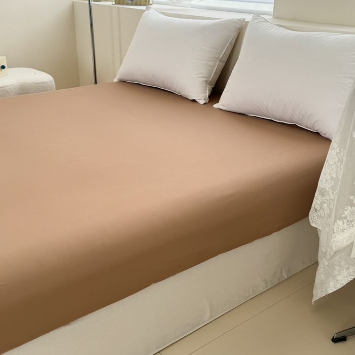 91家纺网 家纺一手货源 找家纺 艾迪尚家纺 2025新款A类纯色双拼长绒棉纯棉刺绣系列单品床笠 床笠单件（有单品 可定制） 奶驼逸居