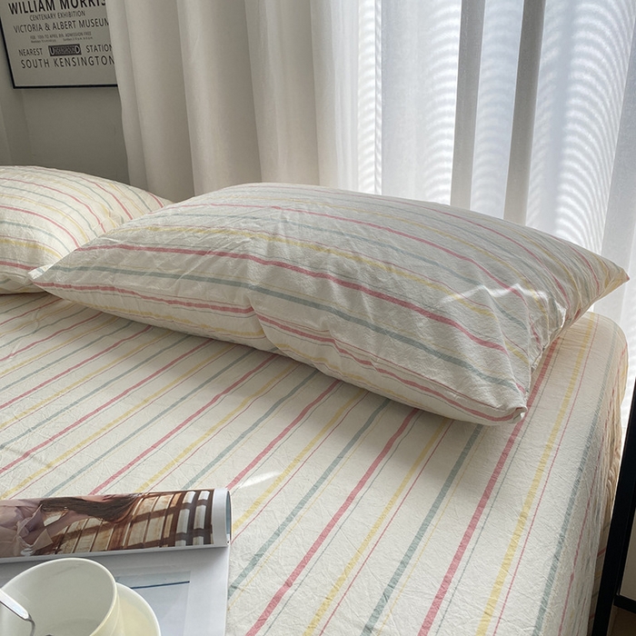 91家纺网 家纺一手货源 找家纺 艾咪-Amy ntmy 2025新款全棉纯棉色织水洗棉单品-平铺款 且乐粉