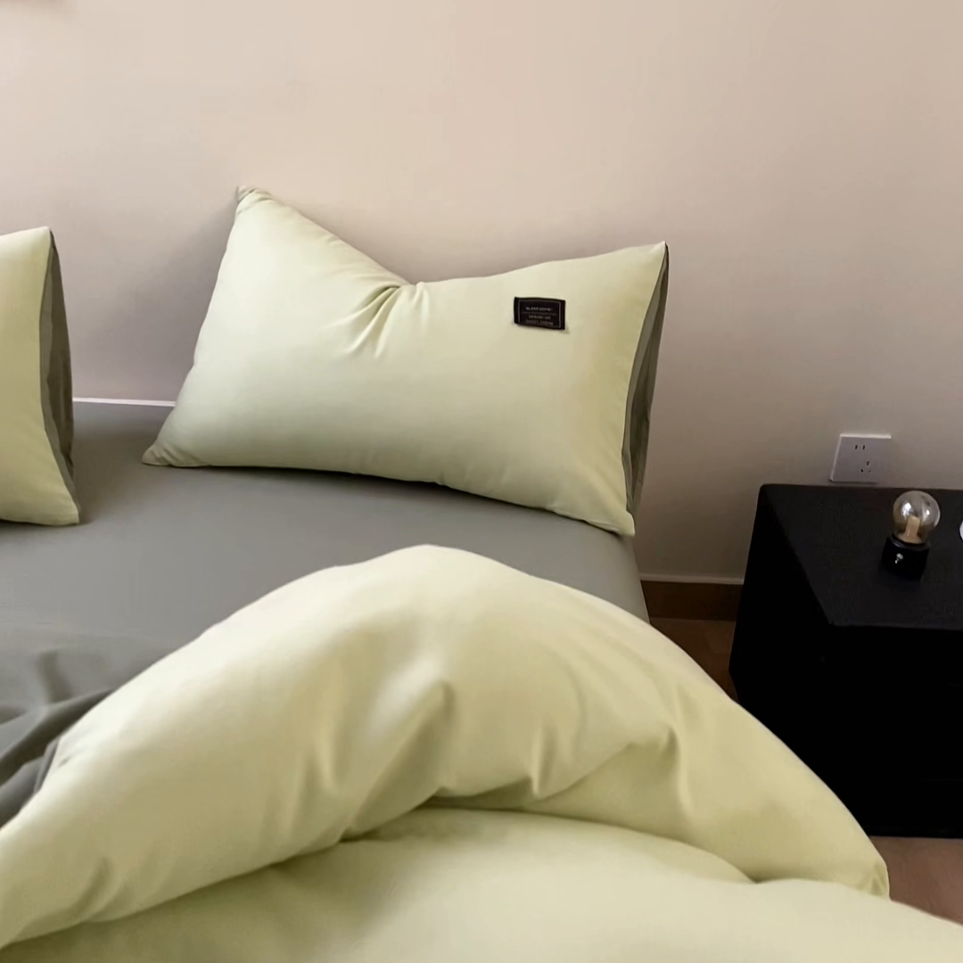 91家纺网 家纺一手货源 找家纺 （总）恋之语 2025新款90克纯色双拼单被套