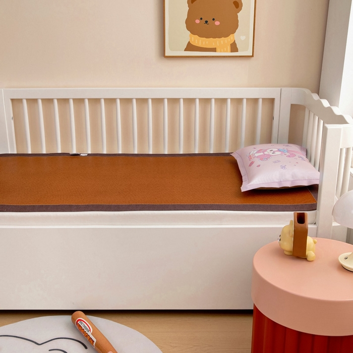 91家纺网 家纺一手货源 找家纺 梵赫 2025新款冰丝古藤双面卡通儿童凉席凉席-星黛小兔