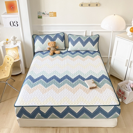 91家纺网 家纺一手货源 找家纺 （总）可恩欣 爆款加厚乳胶凉席床笠三件套可单卖可组合凉感丝夏被四件套