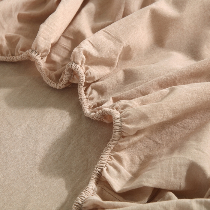 91家纺网 家纺一手货源 找家纺 恋之语 2025新款全棉纯棉色织床笠单品单床笠床笠单件 米驼青年