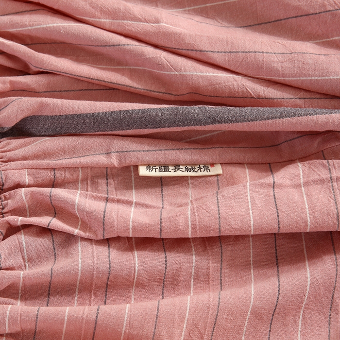 91家纺网 家纺一手货源 找家纺 恋之语 2025新款全棉纯棉色织床笠单品单床笠床笠单件 丽人粉