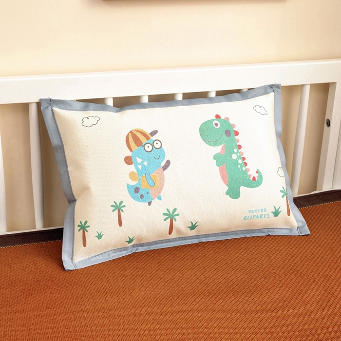 91家纺网 家纺一手货源 找家纺 梵赫 2025新款冰丝古藤双面卡通儿童凉席凉席-热带恐龙