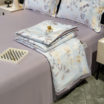 91家纺网 家纺一手货源 找家纺 （总）归属2025新款水洗真丝夏被四件套空调被夏凉被