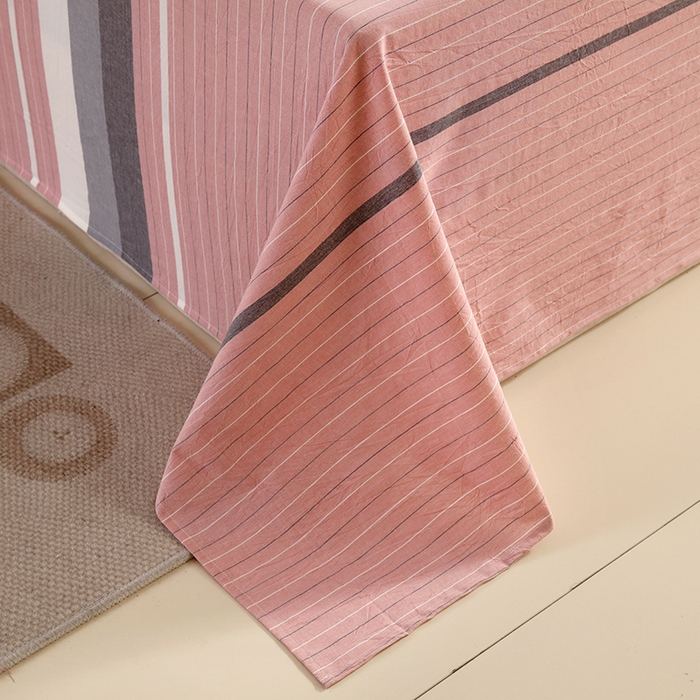 91家纺网 家纺一手货源 找家纺 恋之语家纺 2025新款全棉纯棉色织床单单品单床单床单单件 丽人粉