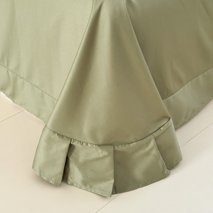 91家纺网 家纺一手货源 找家纺 艾迪尚家纺 2025新款A类纯色双拼长绒棉纯棉刺绣系列单品床单 床单单件（有单品 可定制） 轻奢翠盏