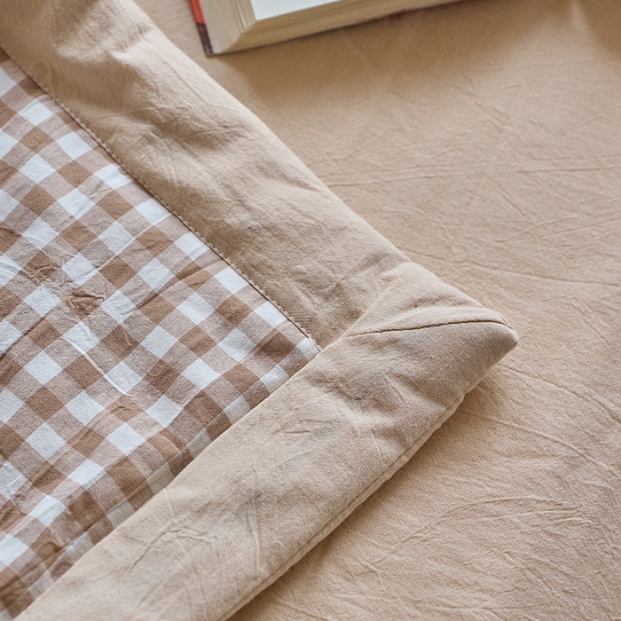 91家纺网 家纺一手货源 找家纺 恋人优选 2025新款纯棉色织水洗夏被 米小格