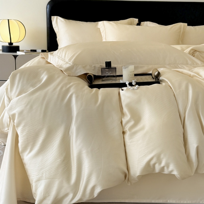 91家纺网 家纺一手货源 找家纺 莱豫家纺 2025新款天丝棉提花四件套 媞娜米