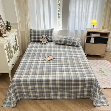 91家纺网 家纺一手货源 找家纺 总 新印象 2025新款原棉包边工艺款老粗布床单三件套